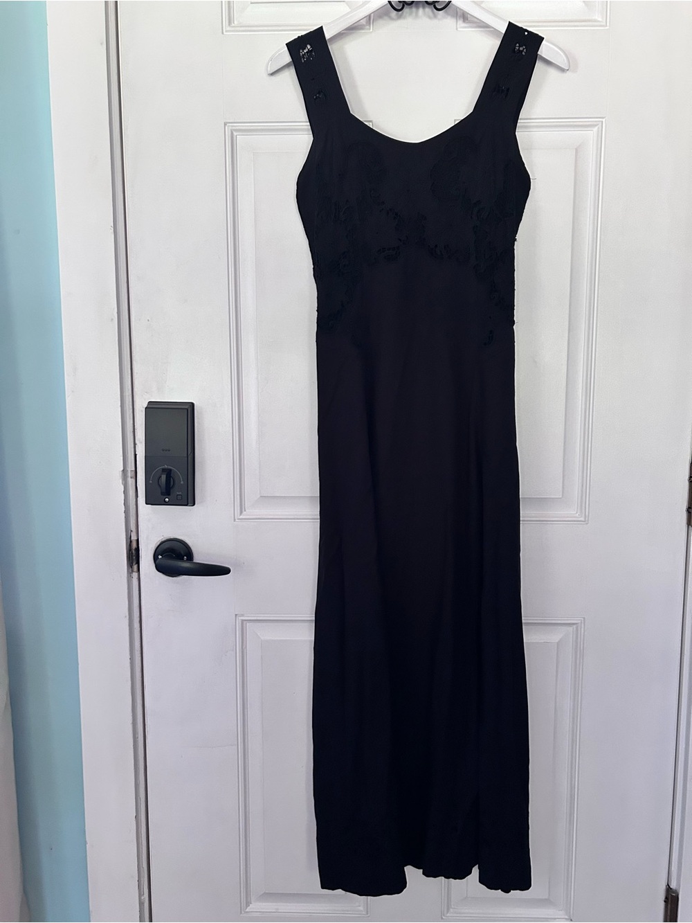 Away Black Lace-Detail Maxi Dress